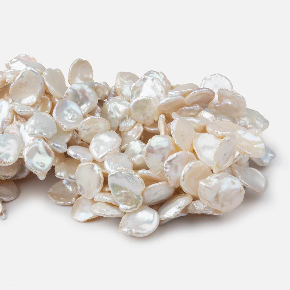 11x9-17x12mm Off White top drilled Keshi Freshwater Pearls AA 16 inch 40 pcs