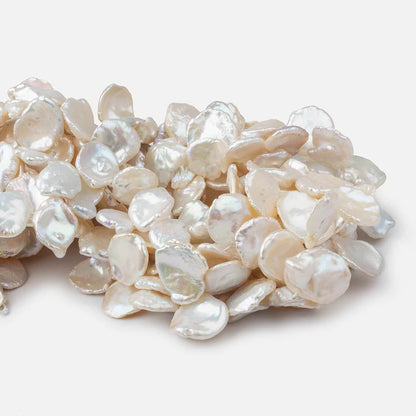 11x9-17x12mm Off White top drilled Keshi Freshwater Pearls AA 16 inch 40 pcs