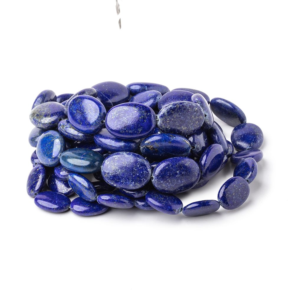 11x9-18x13mm Lapis Lazuli Plain Oval Beads 18 inch 29 pieces