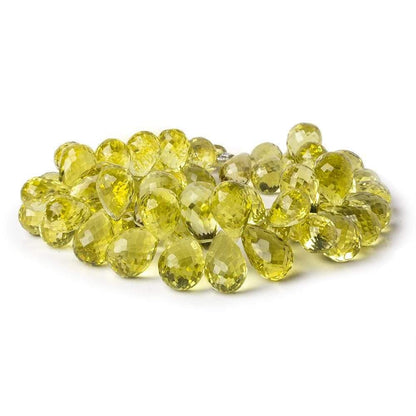 11x9-19x11mm Lemon Quartz Tear Drop Briolettes 8 inch 56 beads AAA