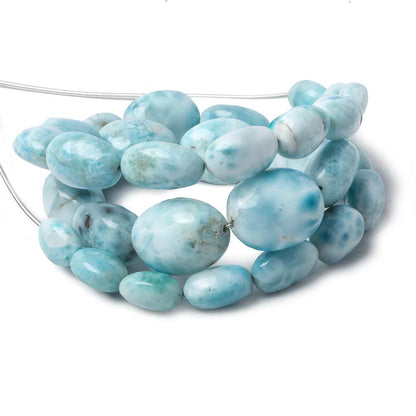 11x9-22x14mm Larimar plain nugget beads 18 inches 30 pieces AA
