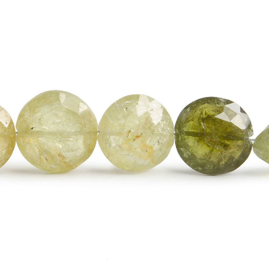 12-14mm Grossular Garnet Beads Faceted Coin 8 inch 16 pieces