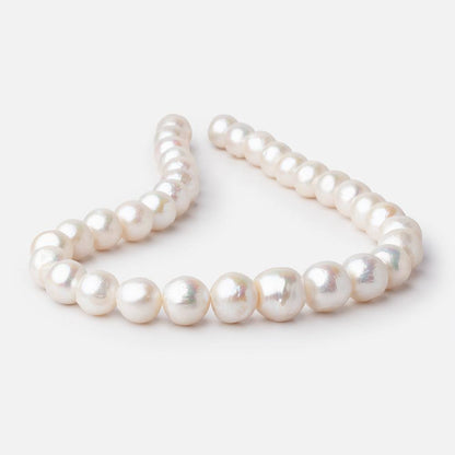 12-14mm Off White Round Freshwater Pearls 16 inch 34 pieces