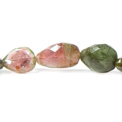 12-15mm Polychromatic Tourmaline Beads Straight Drilled Pear 16 pcs