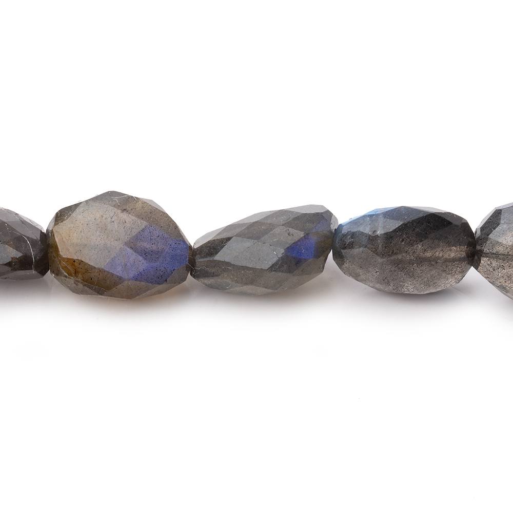 12-16mm Labradorite Straight Drill Faceted Nuggets 8 inch 12 Beads AA