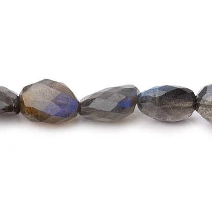 12-16mm Labradorite Straight Drill Faceted Nuggets 8 inch 12 Beads AA