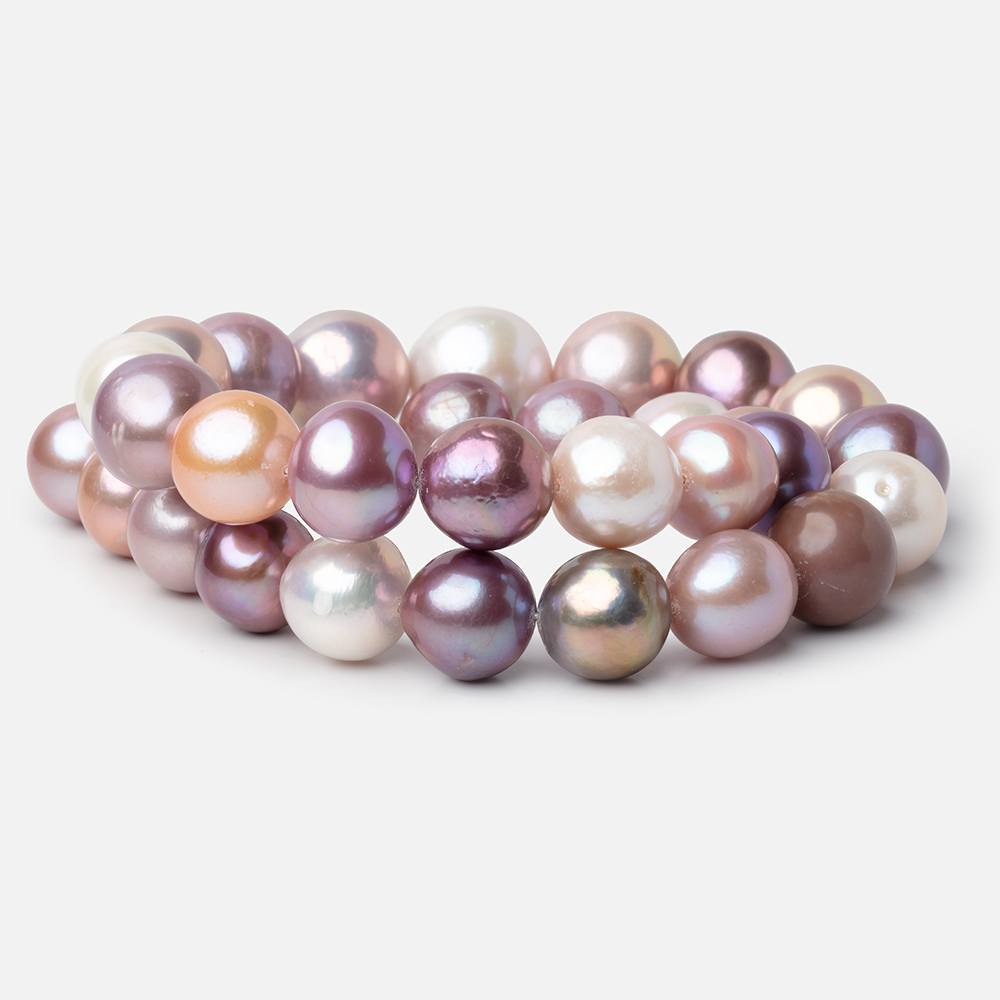 12-16mm Multi Color Baroque Freshwater Pearls 16 inch 30 pieces AA