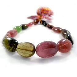 12-16mm Multi Color Tourmaline Tumbled Nugget