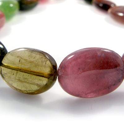 12-16mm Multi Color Tourmaline Tumbled Nugget