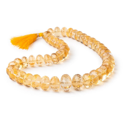 12-18mm Citrine Faceted Rondelle Beads 16 inch 46 pieces AAA