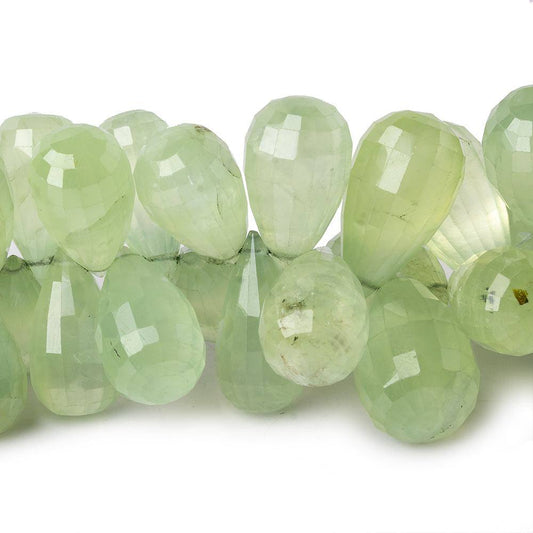 12-18mm Prehnite Beads Tear Drop Briolette 6.85 inch 53 pieces