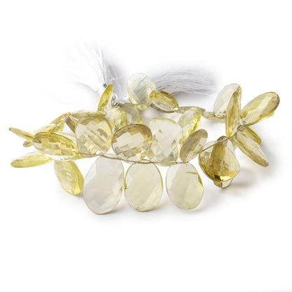 12-20mm Lemon Quartz Faceted Freeform Beads 8 inch 37 pieces