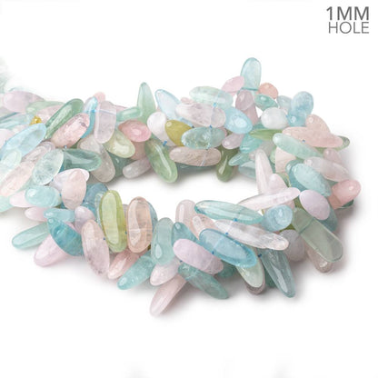 12-26mm Multi Color Beryl Top Drill Plain Nuggets 16 inch 54 Beads AA 1mm hole
