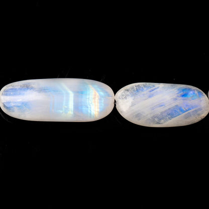 12-29mm Rainbow Moonstone Plain Nugget Beads 18 inch 29 pieces AAA