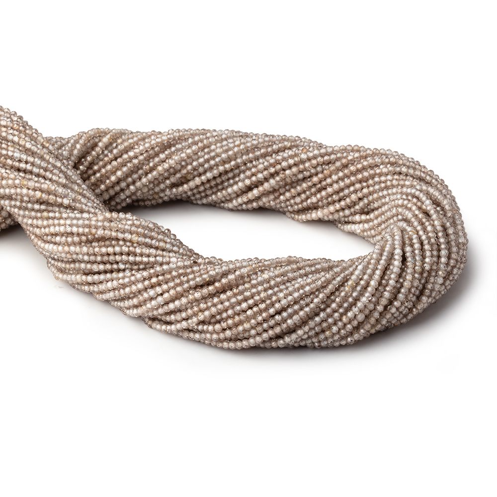 2mm Champagne Zircon Micro Faceted rondelle beads 13 inch 165 pieces