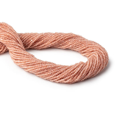 2mm Sunstone micro faceted rondelles 13 inch 200 beads AAA