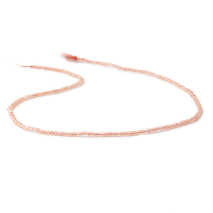 2mm Sunstone micro faceted rondelles 13 inch 200 beads AAA