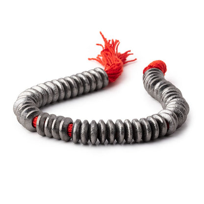 12mm Black Gold plated Brushed Disc 8 inch 48 Large Hole Beads