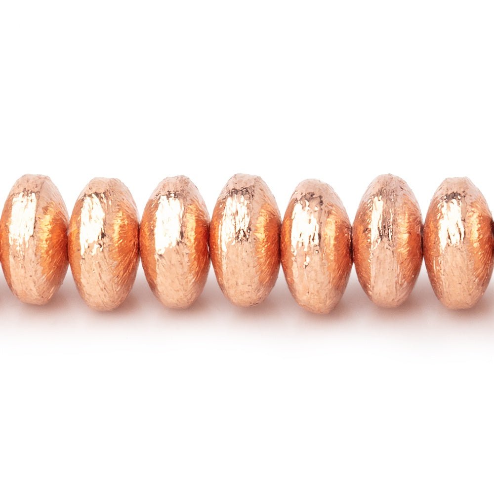 8mm Brushed Puffy Disc Beads