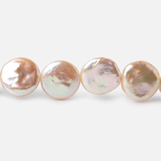 12.5-13.5mm Peach Coin Freshwater Pearl 16 inch 28 pieces