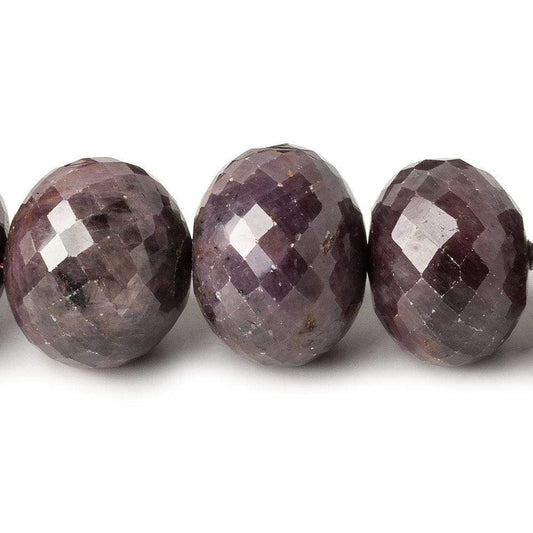 12.5-18mm Indian Ruby faceted rondelle Beads 16 inch 35 pieces