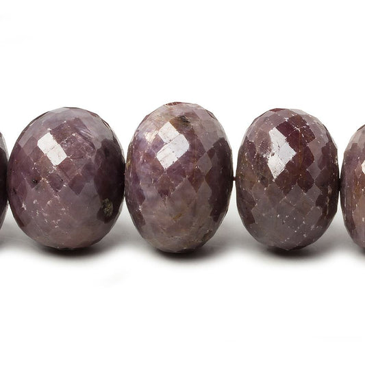 12.5-19.5mm Ruby faceted rondelle beads 16 inch 36 pieces