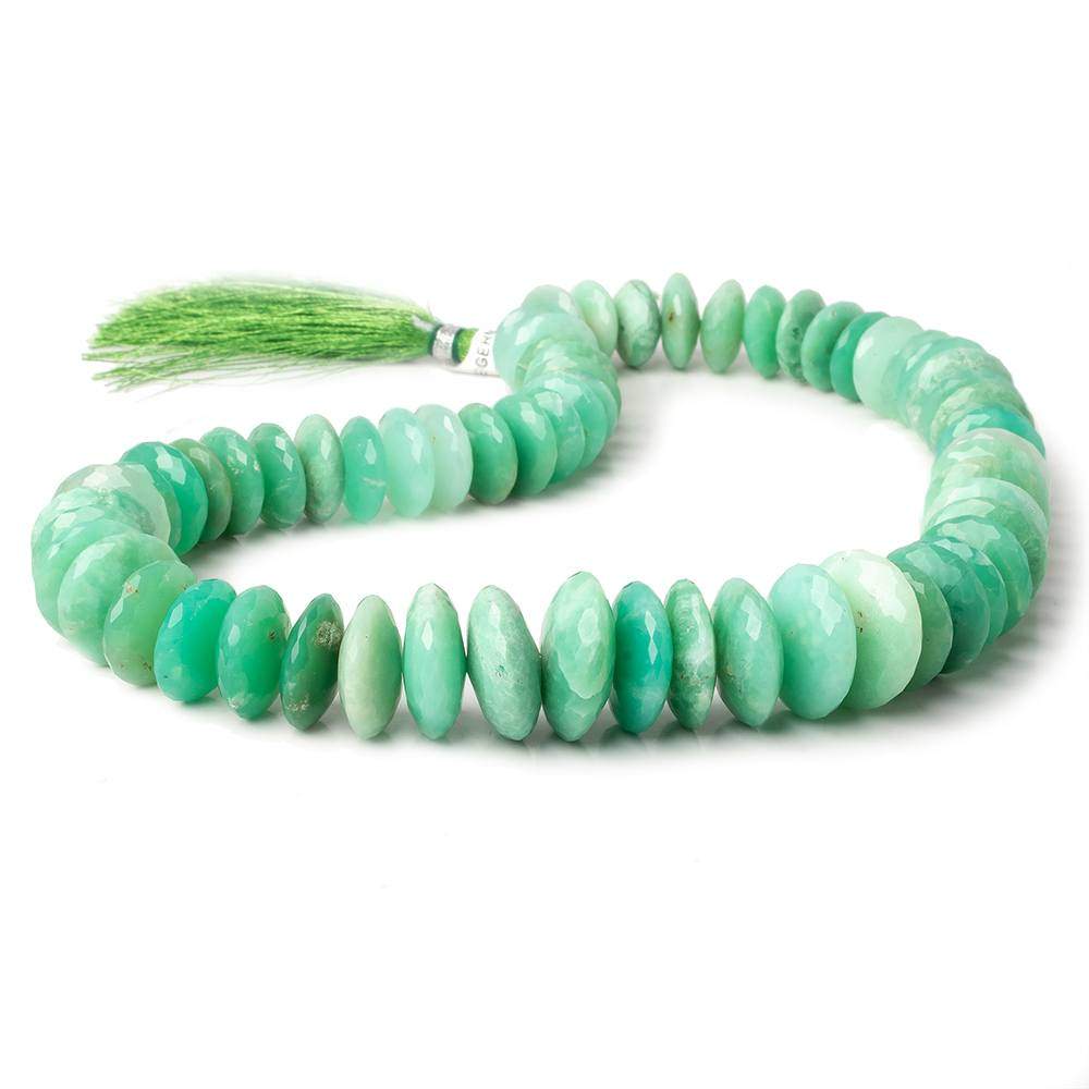 12.5-19mm Chrysoprase German Faceted Rondelle Beads 16 inch 64 pieces