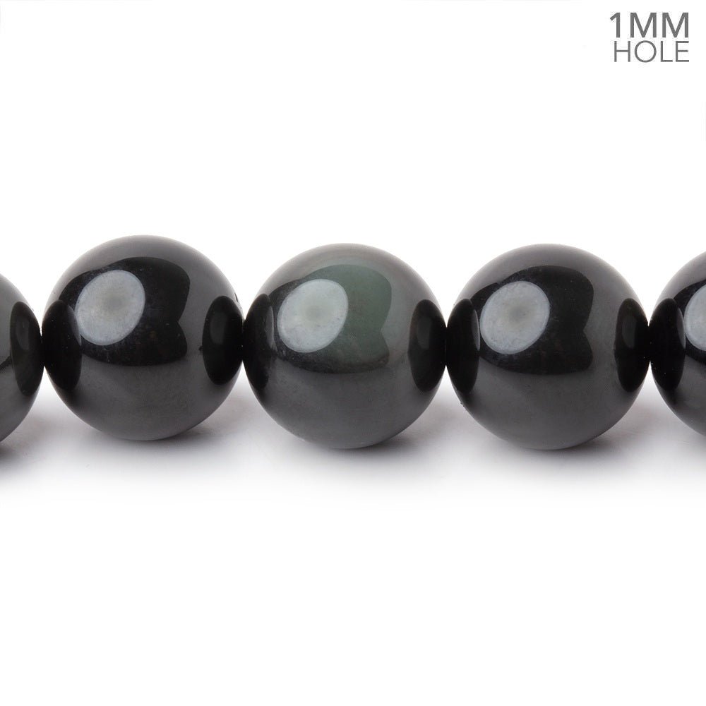 12.5mm Rainbow Obsidian Plain Round 16 inch 33 Beads 1mm Hole A