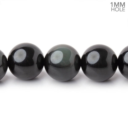 12.5mm Rainbow Obsidian Plain Round 16 inch 33 Beads 1mm Hole A