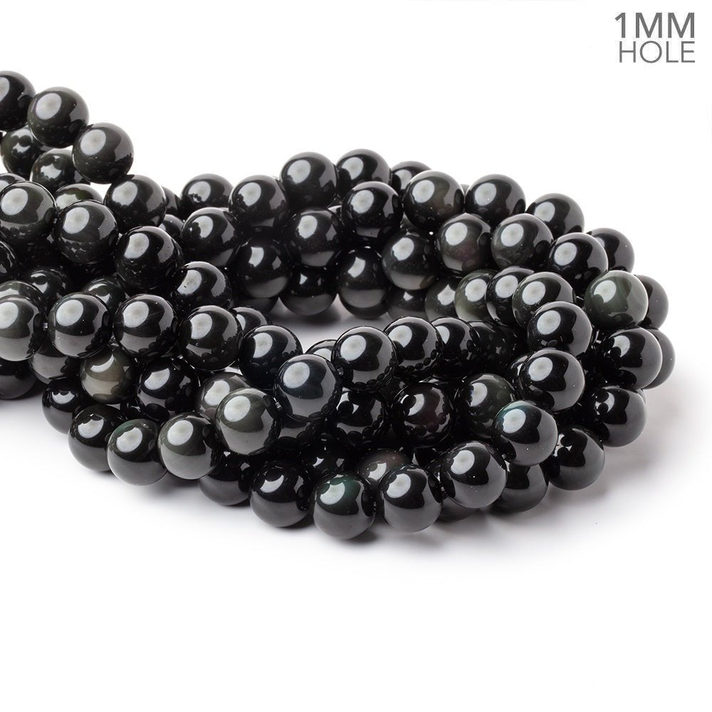 12.5mm Rainbow Obsidian Plain Round 16 inch 33 Beads 1mm Hole A