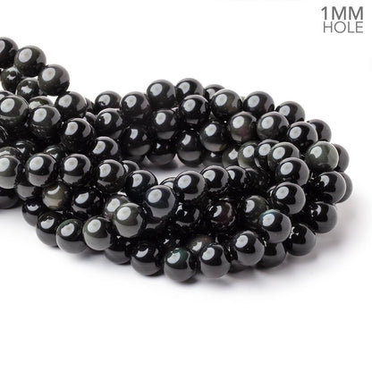 12.5mm Rainbow Obsidian Plain Round 16 inch 33 Beads 1mm Hole A