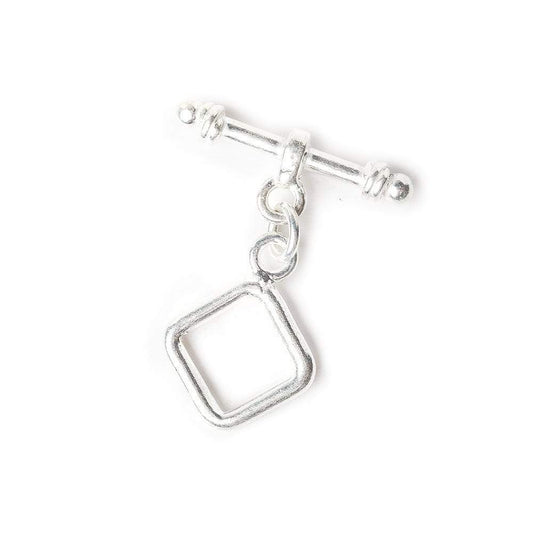 12.5mm Sterling Silver Plain Square Toggle 1 finding