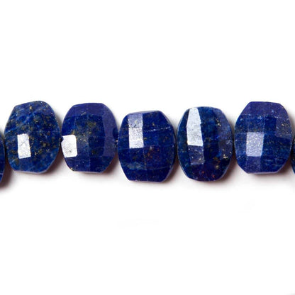 12.5x10mm Lapis Lazuli side drilled Faceted Cushion Beads 7 inch 17 pieces