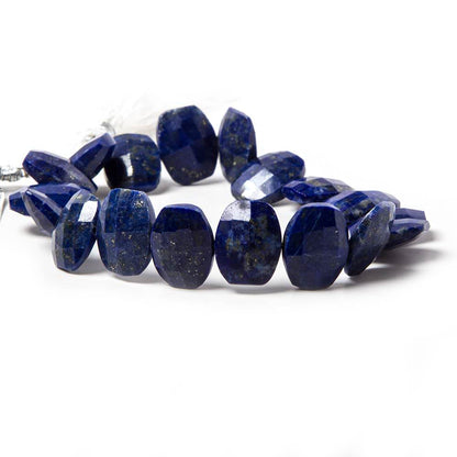 12.5x10mm Lapis Lazuli side drilled Faceted Cushion Beads 7 inch 17 pieces