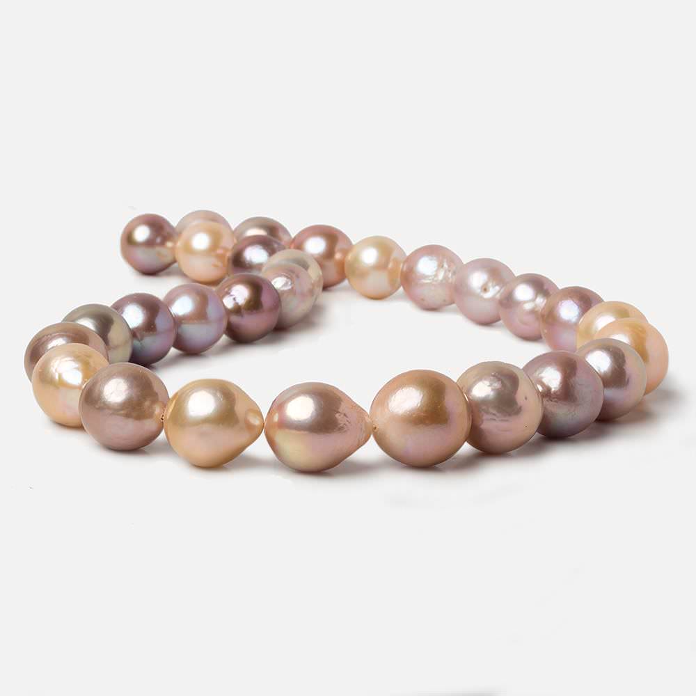 12.5x14-16x17mm Multi-Color Off Round Freshwater Pearls 16.5 inch 29 pieces A