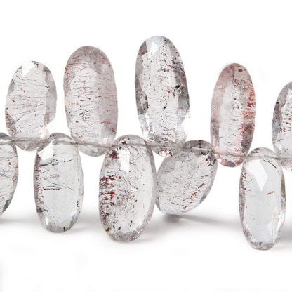 12.5x7.5-22x9.5mm Moss Amethyst Pavilion Faceted Ovals 4.5 inch 21 Beads