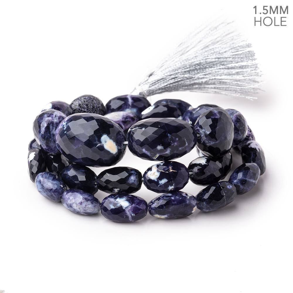 12.5x8-23x17mm Morado Purple Opal Faceted Nuggets 18 inch 31 Beads AAA