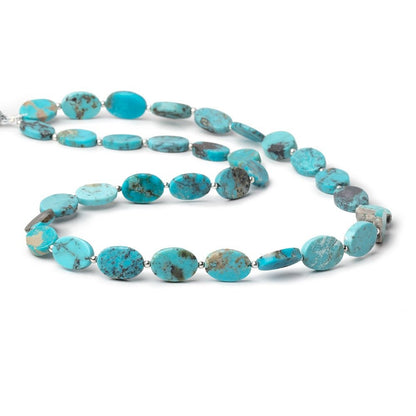 12.5x8.5-14x10mm Sleeping Beauty Turquoise Plain Ovals 20 inch 33 Beads AA