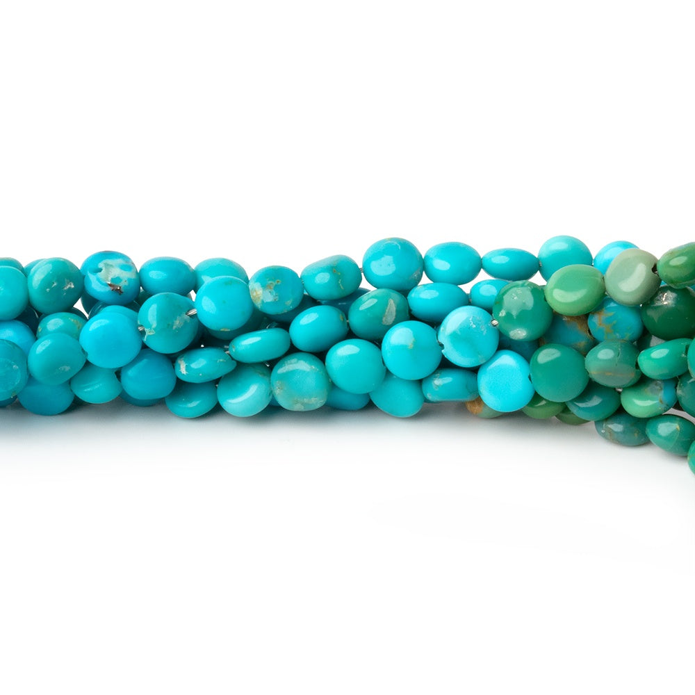 4mm Sleeping Beauty Turquoise Plain Coin beads 16 inch 108 pieces
