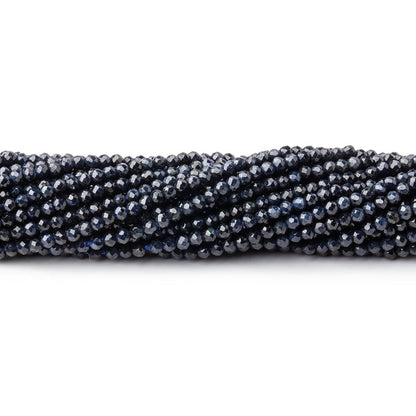 2mm Blue Sapphire micro faceted rounds 13 inch 200 beads