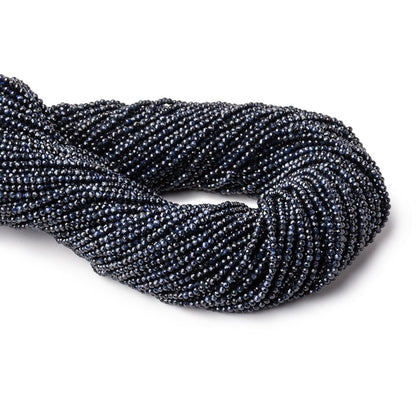 2mm Blue Sapphire micro faceted rounds 13 inch 200 beads
