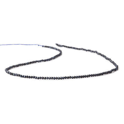 2mm Blue Sapphire micro faceted rounds 13 inch 200 beads