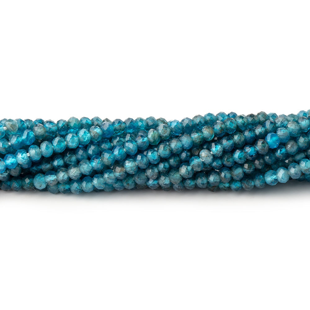 3mm Multi Tonal Apatite Micro faceted rondelle beads 13 inch 155 pieces