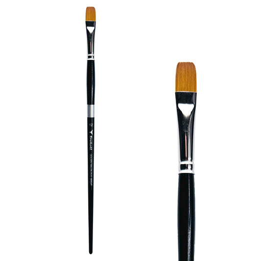Trekell Golden Taklon Long Handle Artist Brush -  Size #12 Bright