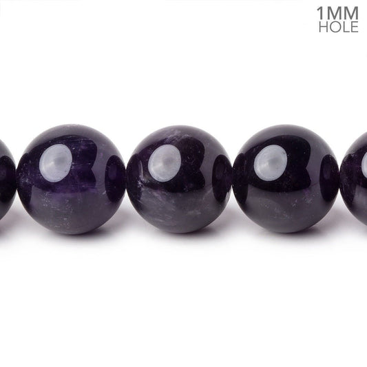 12mm Amethyst Plain Round Beads 15 inch 32 pieces AAA 1mm Hole