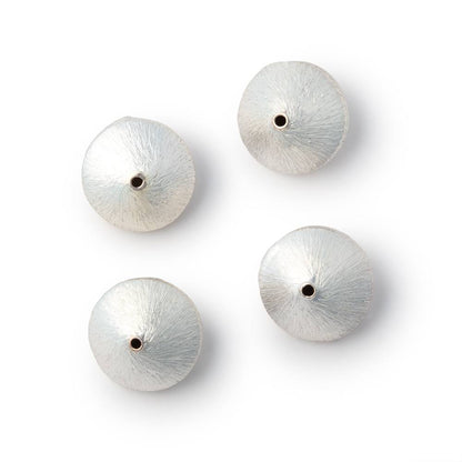 12mm Brushed Disc Bead Set of 4