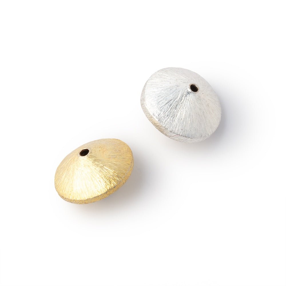 12mm Brushed Disc Bead Set of 4