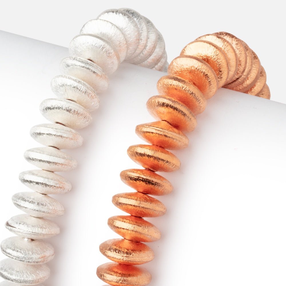 12mm Brushed Disc Beads