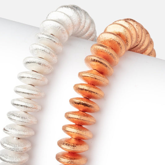 12mm Brushed Disc Beads