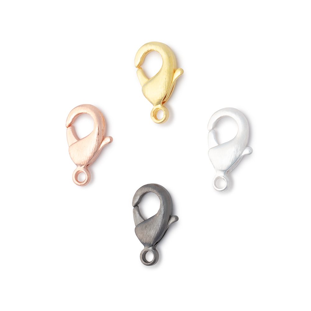 12mm Brushed Lobster Clasp Set of 10 Pieces